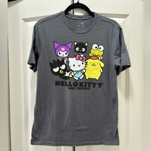 Hello Kitty and Friends by Sanrio Gray T-Shirt Graphic Character Tee XL 14/16